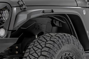Jeep Wrangler Unlimited Wheel Well Liners - Front & Rear - Rough Country - Black - '07-'18